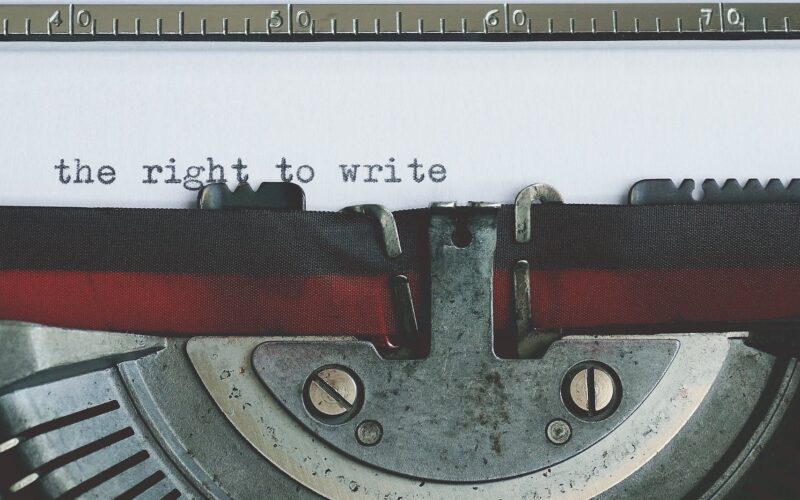 close up view of an old typewriter